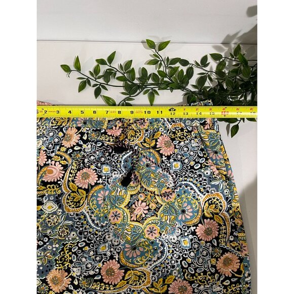 Loft Womens Floral Print Elastic Waist Skirt With Tie Detail M - Picture 9 of 12